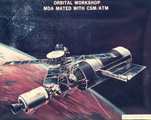 Orbital Workshop Spacecraft Conceptual Drawing