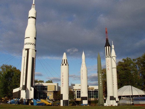 Rockets at the Space and Rocket Center in Huntsville