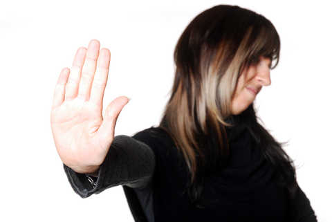 Stop Woman motioning stop