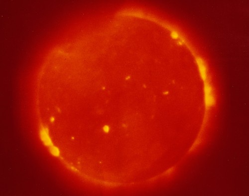 The Sun as viewed through a telescope