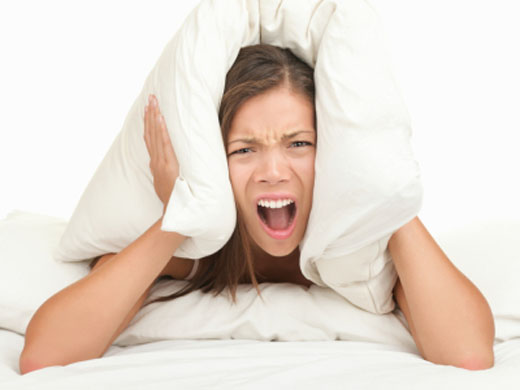 Frustrated Lady With a Pillow