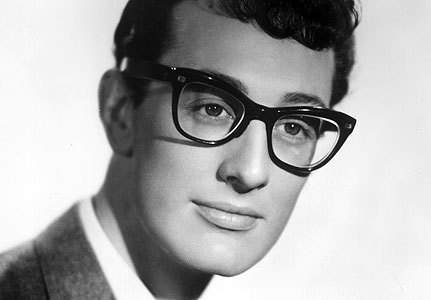 Buddy Holly wearing wayfarers