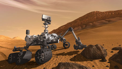 Conception of the Curiousity Mars Rover