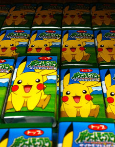 Stacks of Pokemon Cards