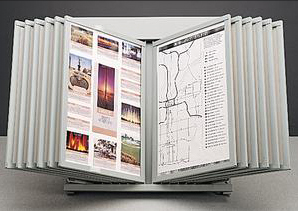 Poster display unit that sets on a table