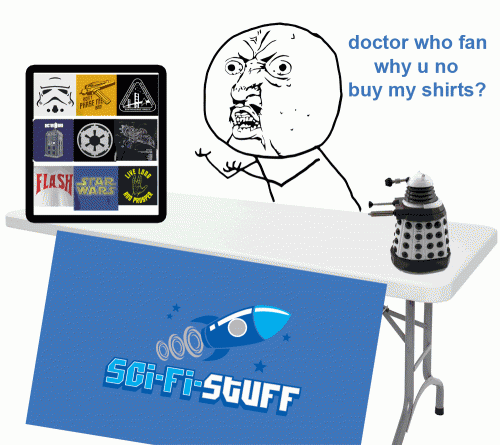 Tshirt Display Setup Crude drawing of a t-shirt display at a convention