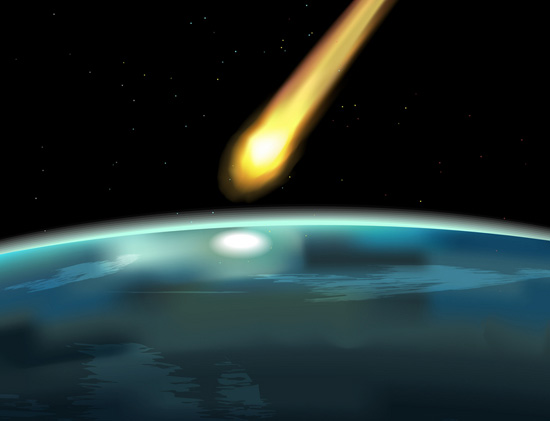 Asteroid Impacting Earth